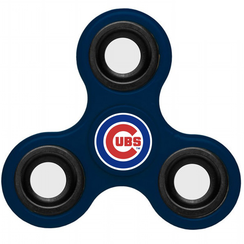 MLB Chicago Cubs 3 Way Fidget Spinner B44 - Navy - Click Image to Close